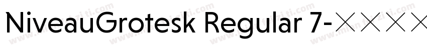 NiveauGrotesk Regular 7字体转换